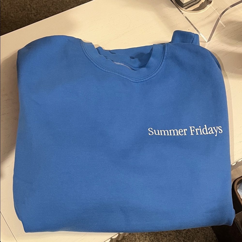 Summer Fridays Vibrant Blue Crewneck - Picture 4 of 7